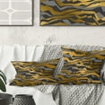 thumbnail image 1 of Designart Angled lines and waves pattern' Mid-Century Modern Throw Pillow - 16x16, 1 of 2