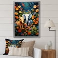 thumbnail image 1 of Designart "Animal Playground Blue Nursery Theme III" People Framed Wall Art - Farmhouse Blue Animal Nursery Entryway Framed Wall Art Print, 1 of 6