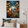 thumbnail image 1 of Designart "Animal Playground Blue Nursery Theme III" People Framed Wall Art - Farmhouse Blue Animal Nursery Entryway Framed Wall Art Print, 1 of 6