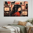 thumbnail image 1 of Designart "Anime Character in Feminine Form III" Portrait Metal Wall Art Set, 1 of 5