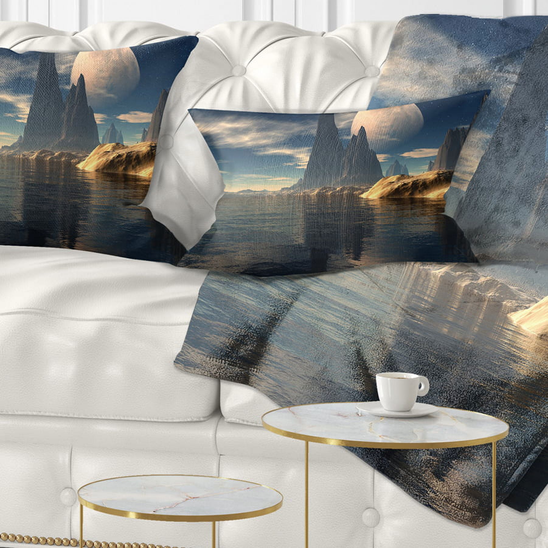 Designart Antara Alien Planet - Photography Throw Pillow - 12x20