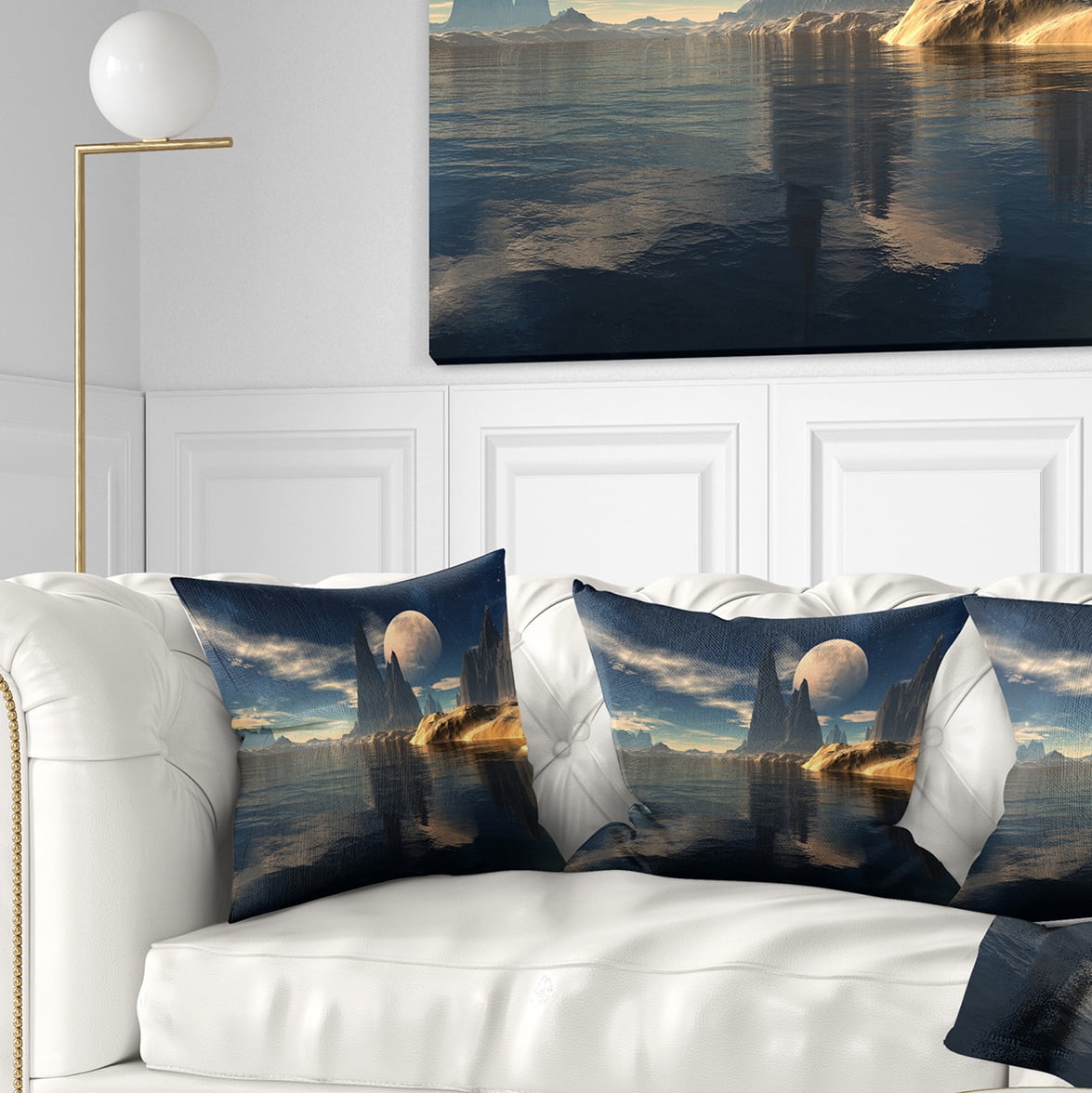 Designart Antara Alien Planet - Photography Throw Pillow - 18x18