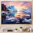 thumbnail image 1 of Designart "Antarctic Melody Antartica Harmonious II" Winter Landscape Floater Framed Canvas Art Print, 1 of 7
