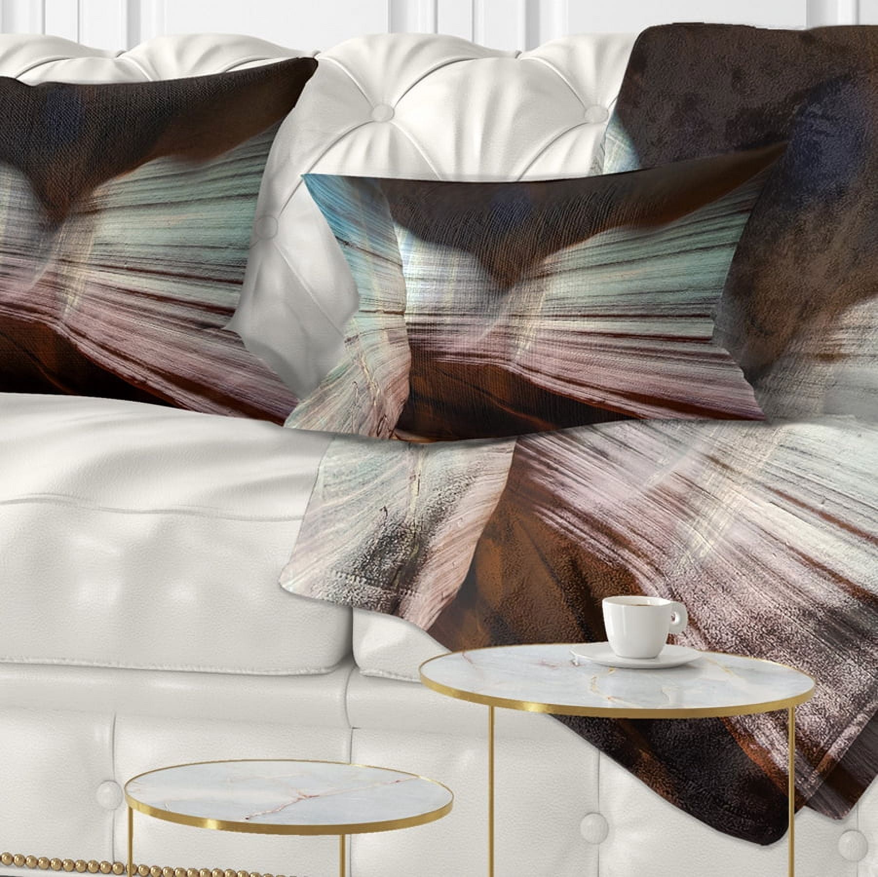 Designart Antelope Canyon Arizona - Landscape Photo Throw Pillow - 12x20