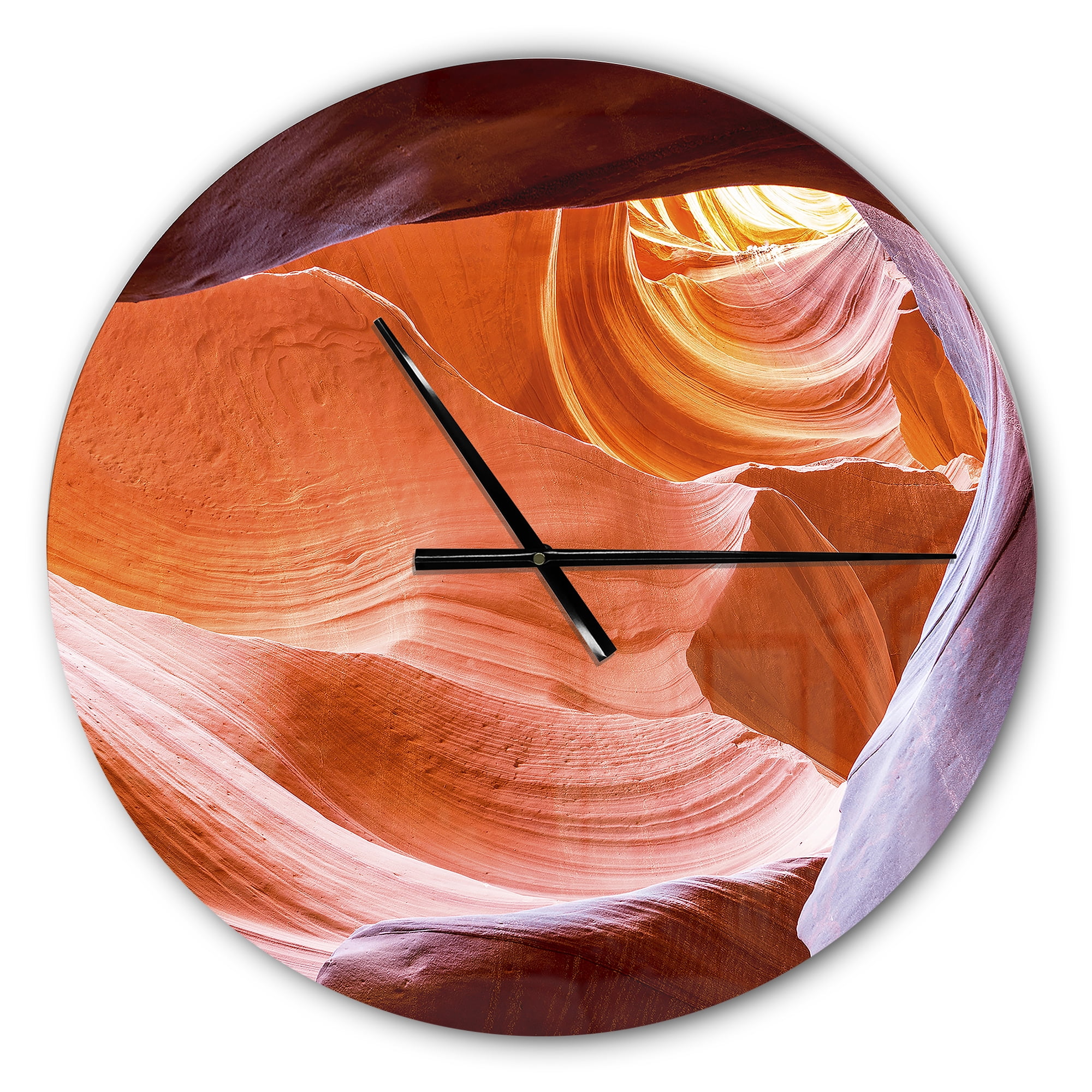 Designart 'Antelope Canyon Inside View ' Modern Wall Clock