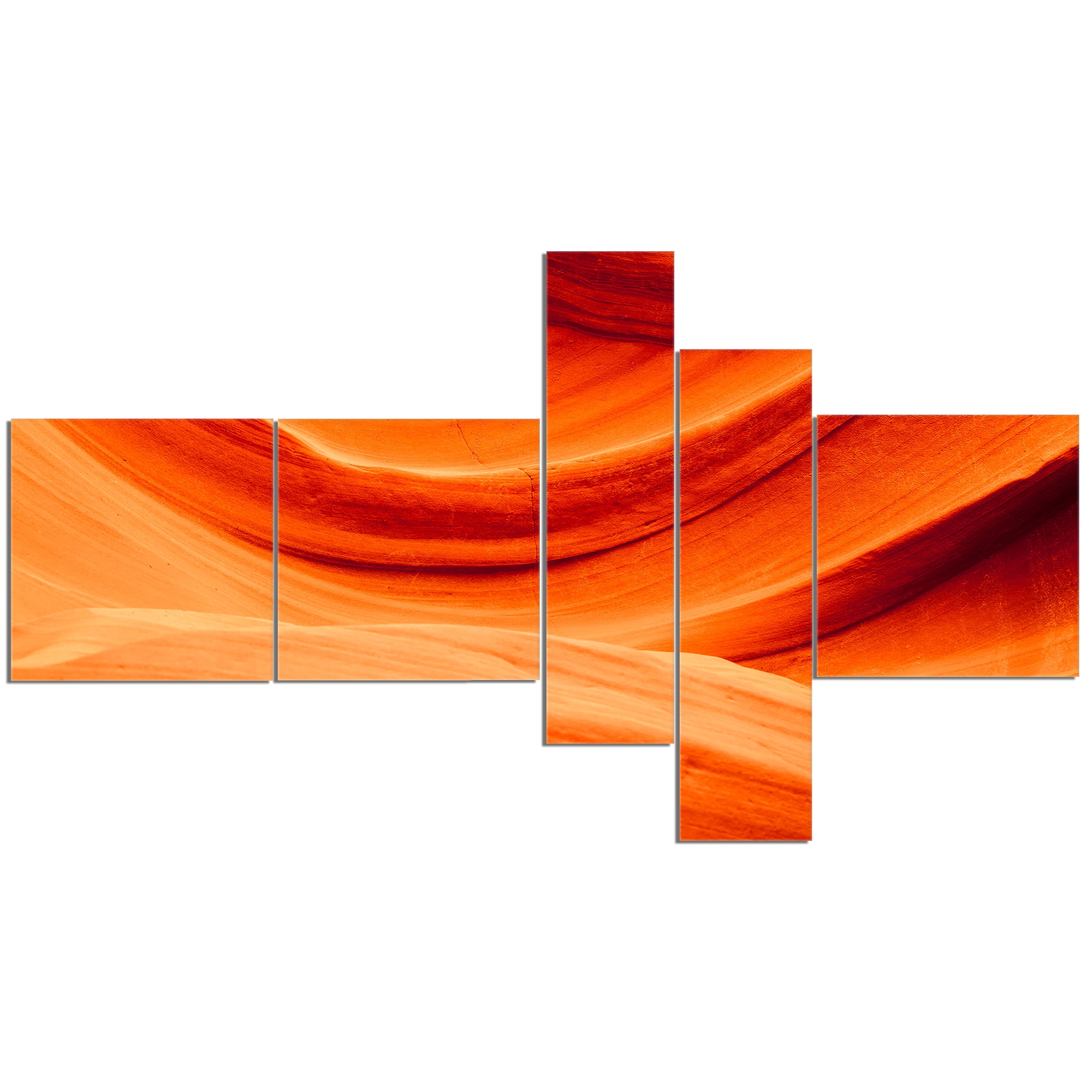 Designart 'Antelope Canyon Orange Wall ' Landscape Photography Canvas Print