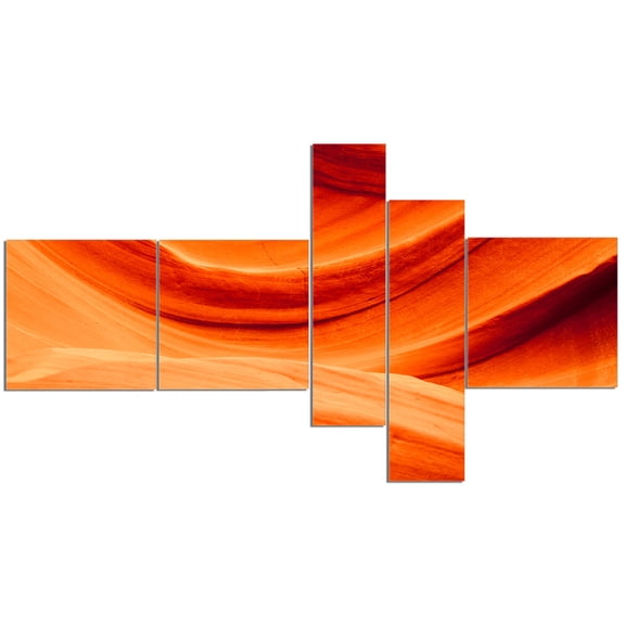 Designart 'Antelope Canyon Orange Wall ' Landscape Photography Canvas Print