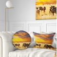 thumbnail image 1 of Designart Antelope Crowd At Sunset - African Throw Pillow - 12x20, 1 of 5