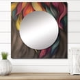 thumbnail image 1 of Designart "Antique Colorful Pastel Foliage Aquarelle Gray" Abstract Painting Square Mirror For Wall Decor - Large Multicolor Square Mirror Printed Wall Decor - Modern Square Living Room Mirror, 1 of 5