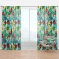 thumbnail image 1 of Designart 'Antique Flowers V' Bohemian & Eclectic Curtain Panel, 1 of 4
