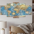 thumbnail image 1 of Designart "Antique Map of the World II" Maps Metal Wall Decor Set, 1 of 5