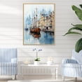 thumbnail image 1 of Designart "Antique Ship From The 1900S At The Harbor I" Port Landscape Floater Framed Canvas Art Print, 1 of 5