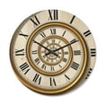 thumbnail image 1 of Designart 'Antique Style Time Spiral II' Modern Wood Wall Clock, 1 of 5