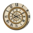 thumbnail image 1 of Designart 'Antique Style Time Spiral II' Modern Wood Wall Clock, 1 of 5