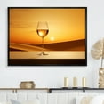 thumbnail image 1 of Designart "Aperitif'S Glow In Champagne Glass" Champagne Floater Framed Wall Art Prints, 1 of 5