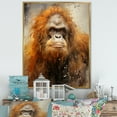 thumbnail image 1 of Designart "Apes With Golden Auras" Orangutan Floater Framed Canvas Wall Art, 1 of 5