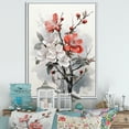 thumbnail image 1 of Designart "Apple Blossom Asian beauty I" Asian Floater Framed Wall Decor, 1 of 7