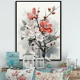 thumbnail image 1 of Designart "Apple Blossom Asian beauty I" Asian Floater Framed Wall Decor, 1 of 7
