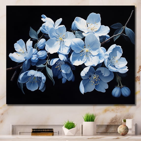 Designart "Apple Blossom Monochromatic gracefulness IV" Apple Blossom Wall Decor