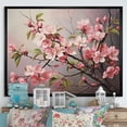 thumbnail image 1 of Designart "Apple Blossom Monochromatic gracefulness XV" Apple Blossom Floater Framed Wall Decor, 1 of 7