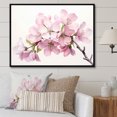 thumbnail image 1 of Designart "Apple Blossom Watercolor gracefulness" Apple Blossom Floater Framed Wall Decor, 1 of 7