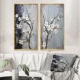 thumbnail image 1 of Designart "Apple Blossom euphony XII" Apple Blossom Framed Wall Art Set Of 2 - White Floral Framed Wall Art Set Of 2, 1 of 7