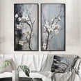 thumbnail image 1 of Designart "Apple Blossom euphony XII" Apple Blossom Framed Wall Art Set Of 2 - White Floral Framed Wall Art Set Of 2, 1 of 7