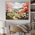 thumbnail image 1 of Designart "Apple Orchard Countryside Blooming painting II" Countryside Floater Framed Wall Art Print, 1 of 7