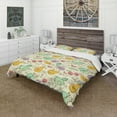 thumbnail image 1 of Designart 'Apples, Pears & Cherries' Food & Beverage Duvet Cover Set, 1 of 4