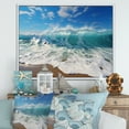 thumbnail image 1 of Designart "Aqua Force Of The Sea Surge" Coastal Floater Framed Canvas Prints, 1 of 5