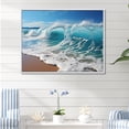 thumbnail image 1 of Designart "Aqua Force Of The Sea Surge I" Coastal Floater Framed Wall Decor, 1 of 5
