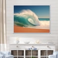 thumbnail image 1 of Designart "Aqua Force Of The Sea Surge II" Coastal Floater Framed Canvas Art Print, 1 of 5