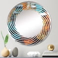 thumbnail image 1 of Designart "Aqua Lemon Reflective Bottles" Bottled Beverage Spiral Round Wall Mirror - Food & Beverage Oval Printed Decorative Mirror - Multiple Color Options, 1 of 1