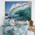 thumbnail image 1 of Designart "Aqua Marine Ocean'S Might Revealed" Coastal Floater Framed Wall Art Prints, 1 of 5