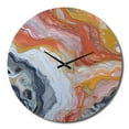 thumbnail image 1 of Designart "Aqua Symphony Peach Orange Dream" Abstract Oversized Wall Clock, 1 of 5