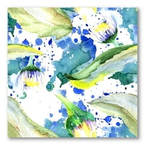 Designart ' Aquarelle Impression of Daisy Flowers I ' Traditional Canvas Wall Art Print