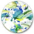 thumbnail image 1 of Designart 'Aquarelle Impression of Daisy Flowers I' Traditional Circle Metal Wall Art 11x11 - Disc of 11, 1 of 5