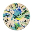 thumbnail image 1 of Designart 'Aquarelle Impression of Daisy Flowers I' Traditional Wood Wall Clock, 1 of 5