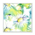 thumbnail image 1 of Designart 'Aquarelle Impression of Daisy Flowers II' Traditional Framed Canvas Wall Art Print, 1 of 5
