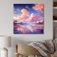 thumbnail image 1 of Designart "Aquarelle Sky Calm in Pink and Blue I" Food & Beverage Wall Art - Traditional Pink Fruits Bedroom Canvas Wall Art, 1 of 6
