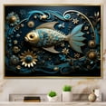 thumbnail image 1 of Designart "Aquatic Azure: Matsya, The Hindu God II" Hinduism Floater Framed Wall Art Prints, 1 of 5