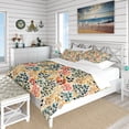 thumbnail image 1 of Designart "Aquatic Leaf Aquarelle" Multicolor Botanical Bedding Covert Set - Bohemian & Eclectic Bed Set With 1 Sham, 1 of 5