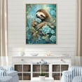 thumbnail image 1 of Designart "Aquatic Peace Sloth Bloom" Sloth Floater Framed Canvas Prints, 1 of 5