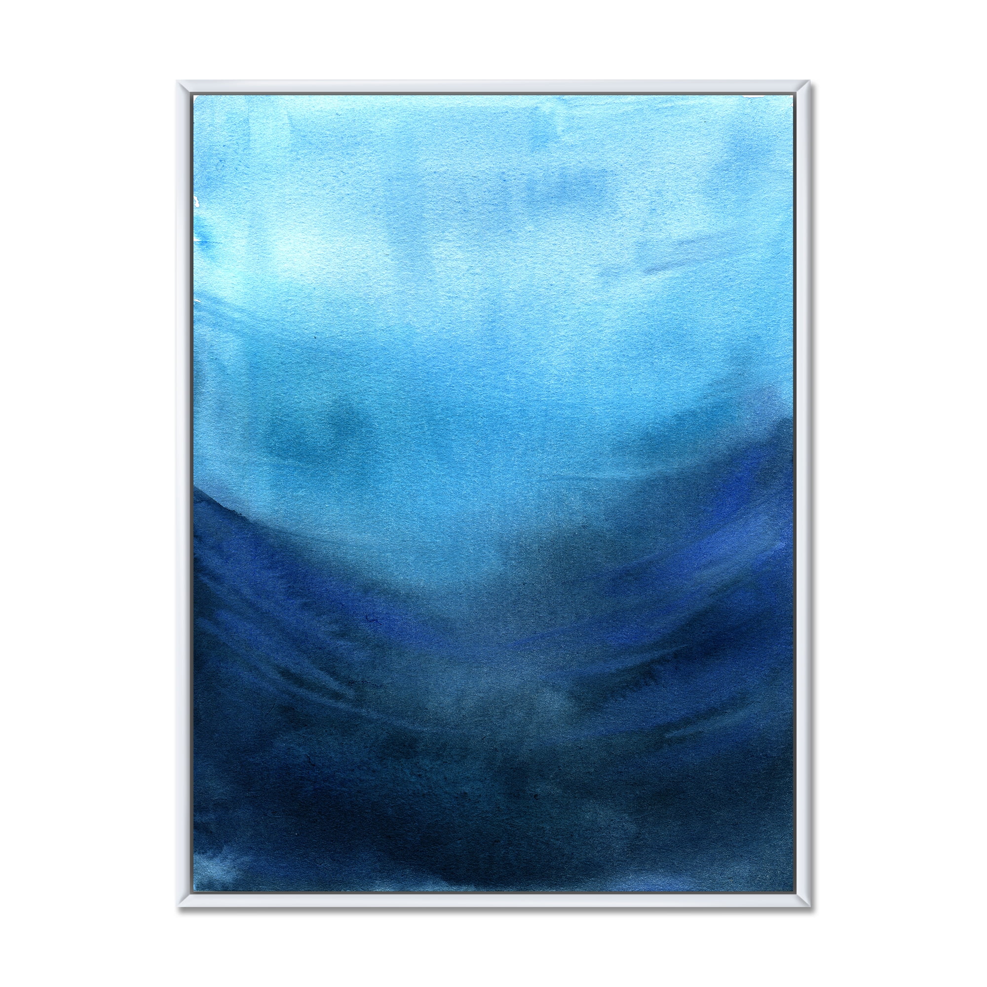 Designart 'Aquatic Underwater Compostion' Nautical & Coastal Framed Canvas Wall Art Print
