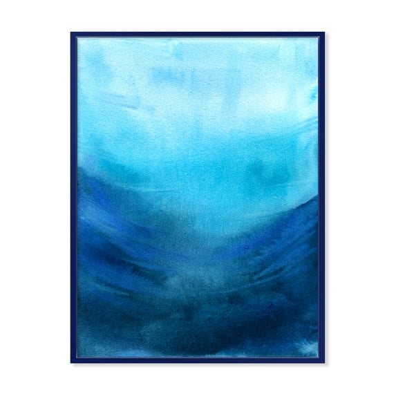 Designart 'Aquatic Underwater Compostion' Nautical & Coastal Framed Canvas Wall Art Print