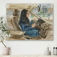 thumbnail image 1 of Designart 'Arabian Lady Driving A Car I' Modern Print on Natural Pine Wood, 1 of 5