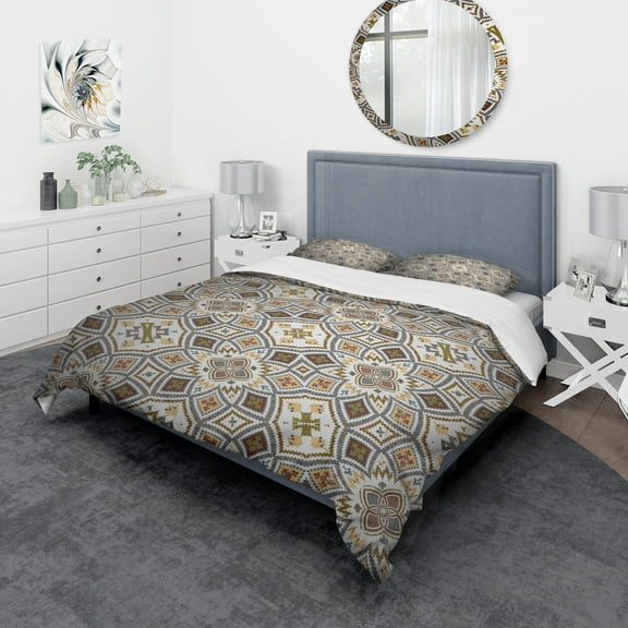 Designart 'Arabic Mosaic Ceiling' Modern & Contemporary Duvet Cover Set