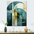 thumbnail image 1 of Designart "Arching Aquamarine Bliss" Abstract Shapes Canvas Art Print, 1 of 7