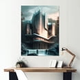 thumbnail image 1 of Designart "Architectural Brilliance Futuristic III" Futuristic Architecture Metal Wall Art Prints, 1 of 5
