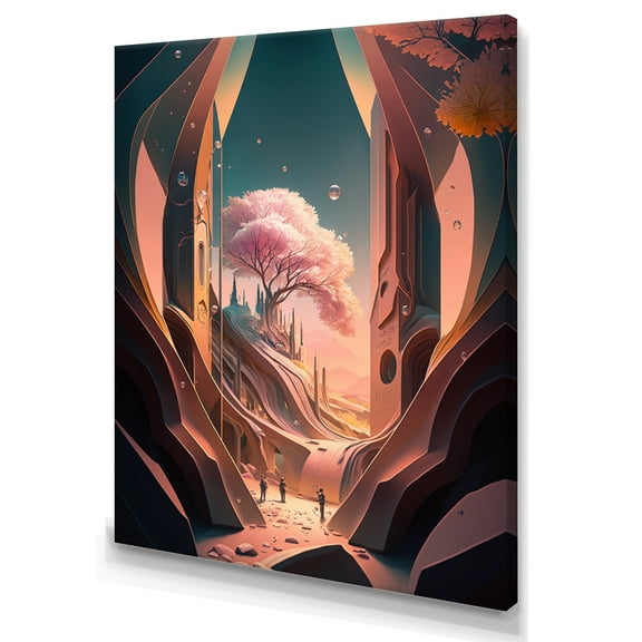 Designart Architectural Futuristic Building I Canvas Wall Art